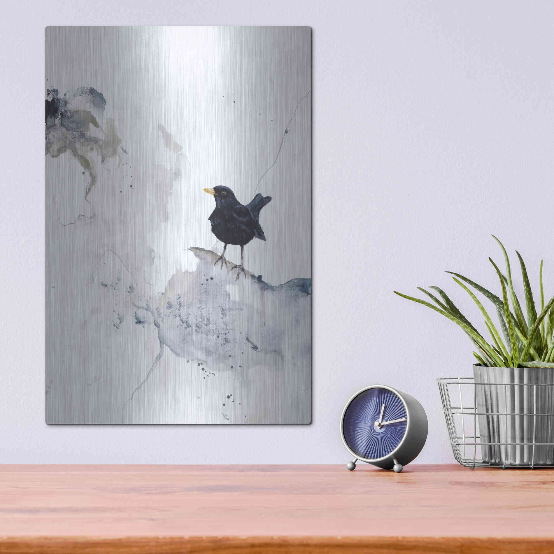 Luxe Metal Art 'Curiosity 2' by Design Fabrikken, Metal Wall Art,12x16