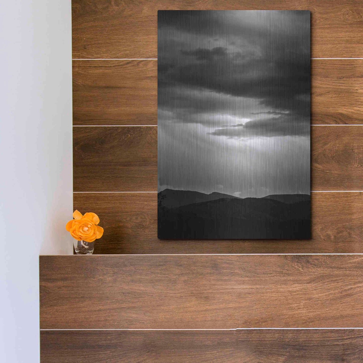 Luxe Metal Art 'Dark Skies' by Design Fabrikken, Metal Wall Art,12x16