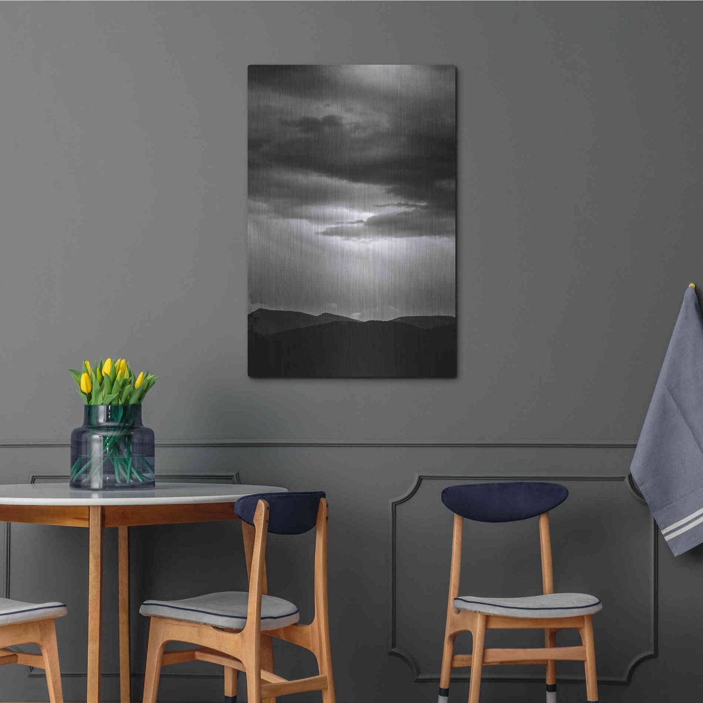 Luxe Metal Art 'Dark Skies' by Design Fabrikken, Metal Wall Art,24x36