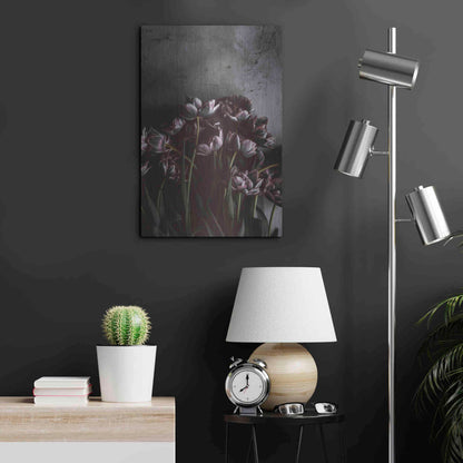 Luxe Metal Art 'Dark Tulips' by Design Fabrikken, Metal Wall Art,16x24