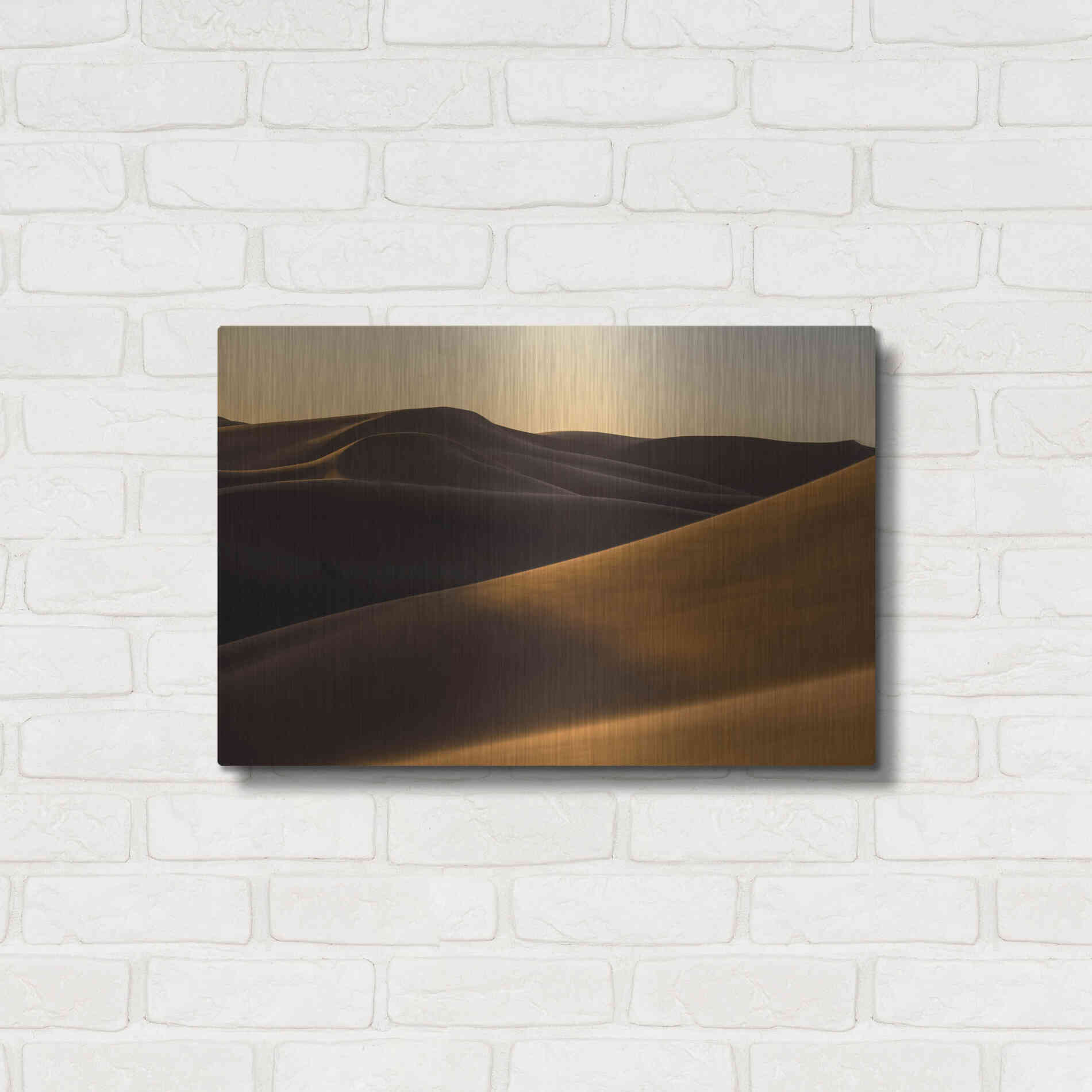 Luxe Metal Art 'Desert 2' by Design Fabrikken, Metal Wall Art,24x16