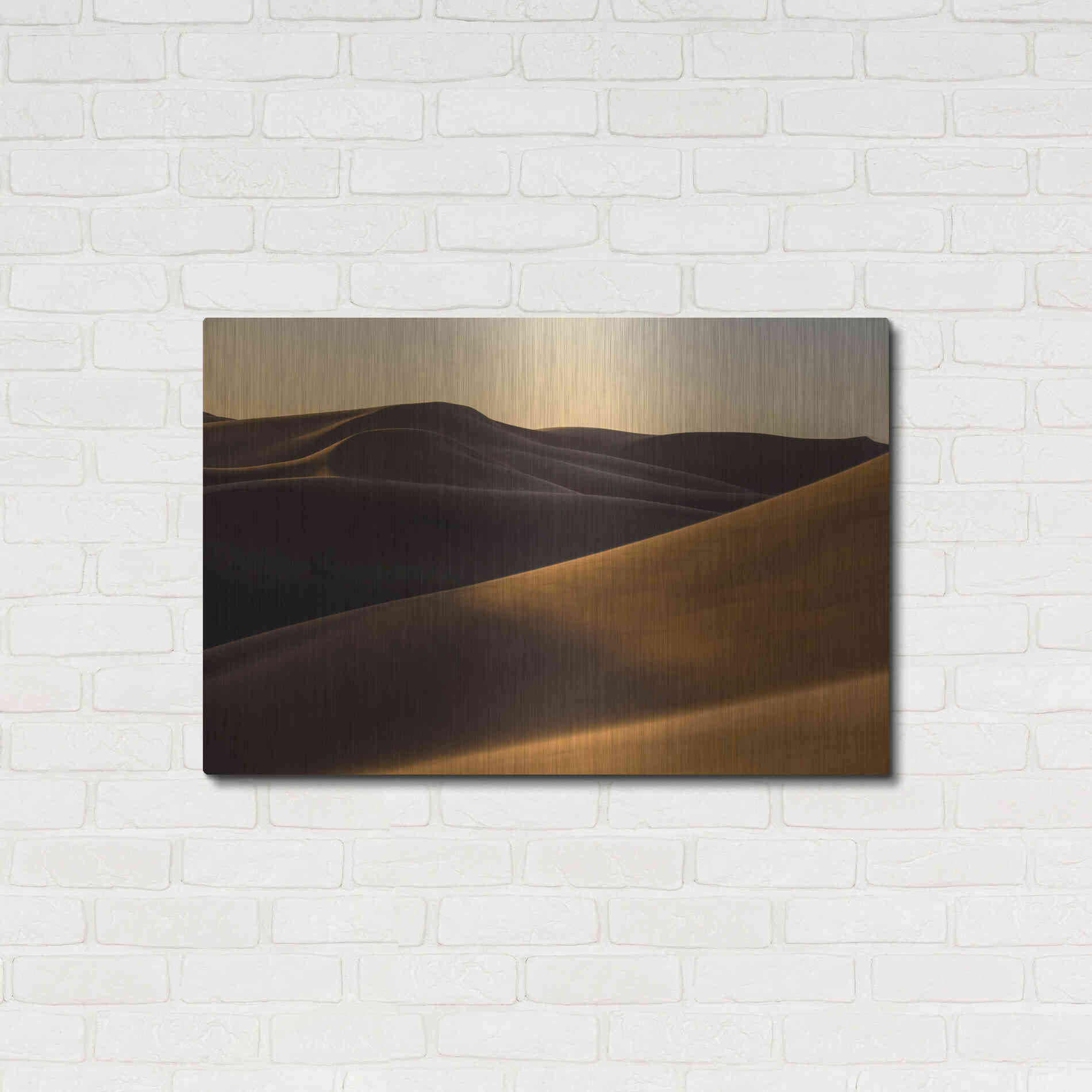 Luxe Metal Art 'Desert 2' by Design Fabrikken, Metal Wall Art,36x24