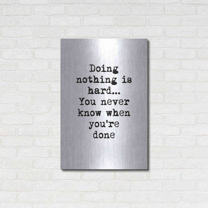 Luxe Metal Art 'Doing Nothing' by Design Fabrikken, Metal Wall Art,24x36