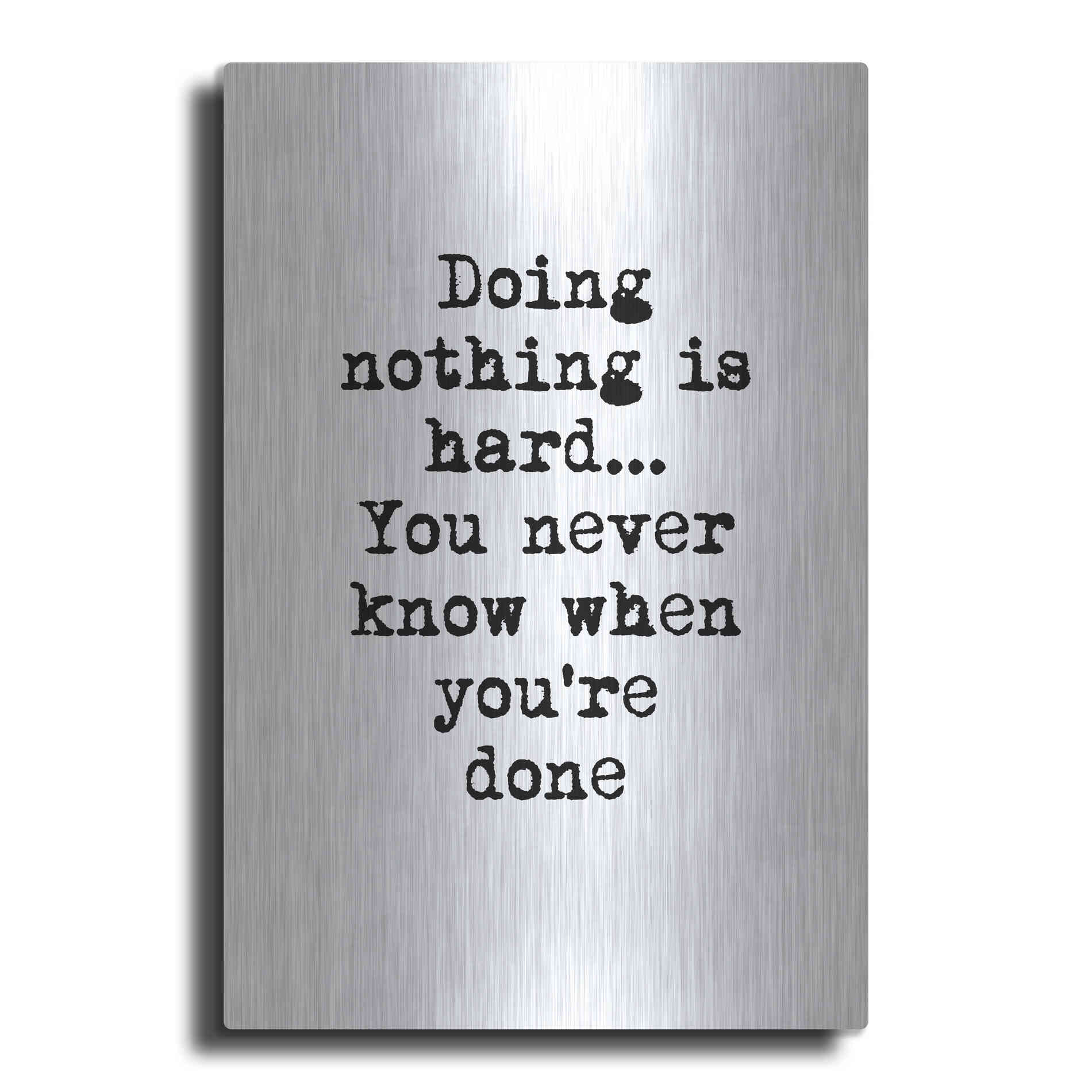 Luxe Metal Art 'Doing Nothing' by Design Fabrikken, Metal Wall Art