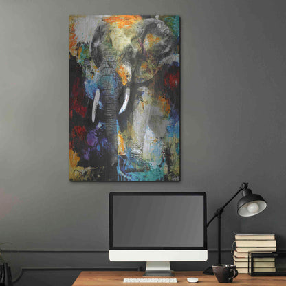 Luxe Metal Art 'Elephant' by Design Fabrikken, Metal Wall Art,24x36