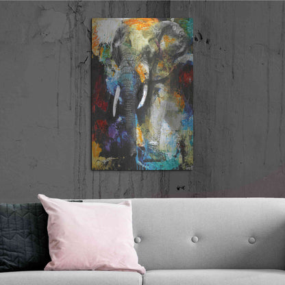 Luxe Metal Art 'Elephant' by Design Fabrikken, Metal Wall Art,24x36