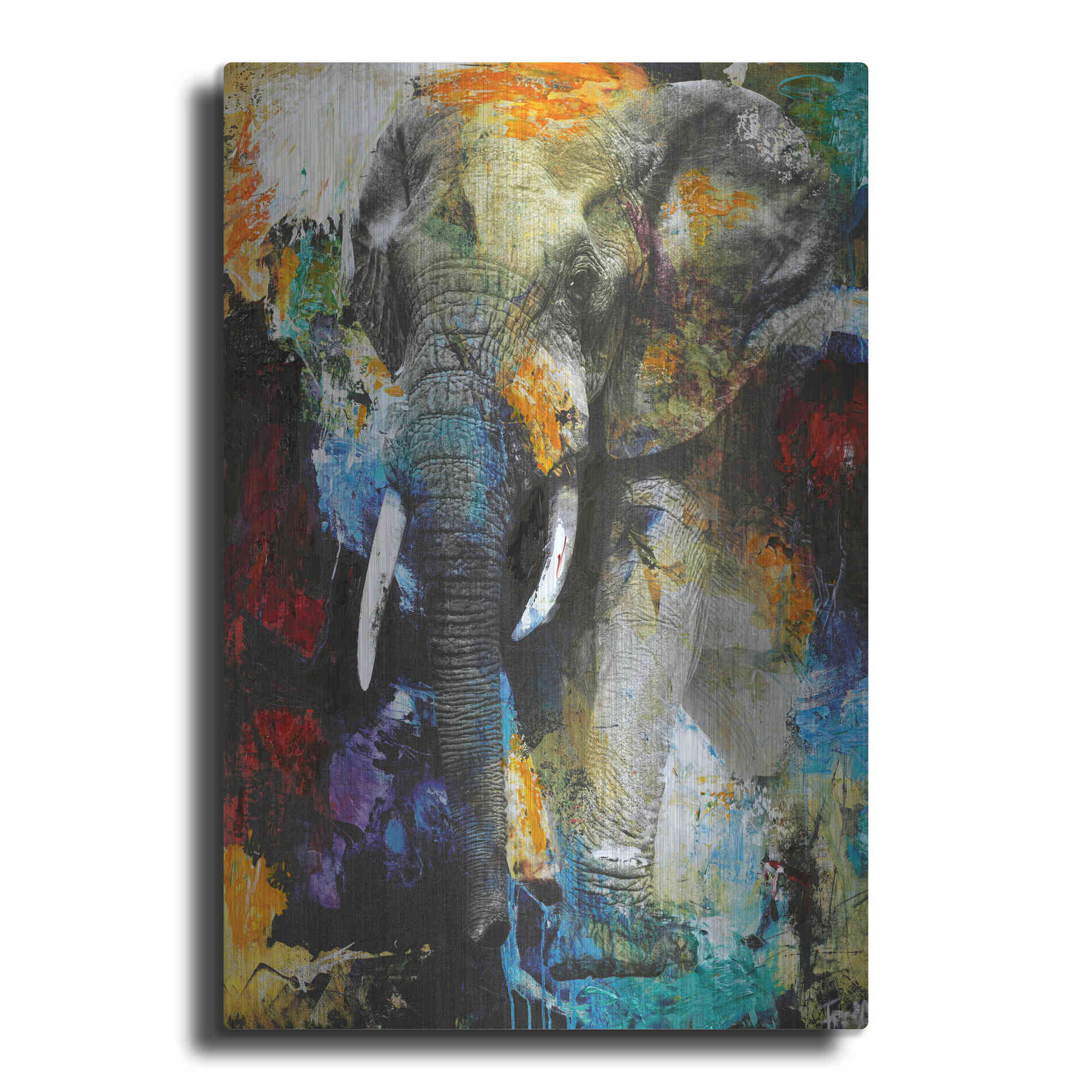 Luxe Metal Art 'Elephant' by Design Fabrikken, Metal Wall Art