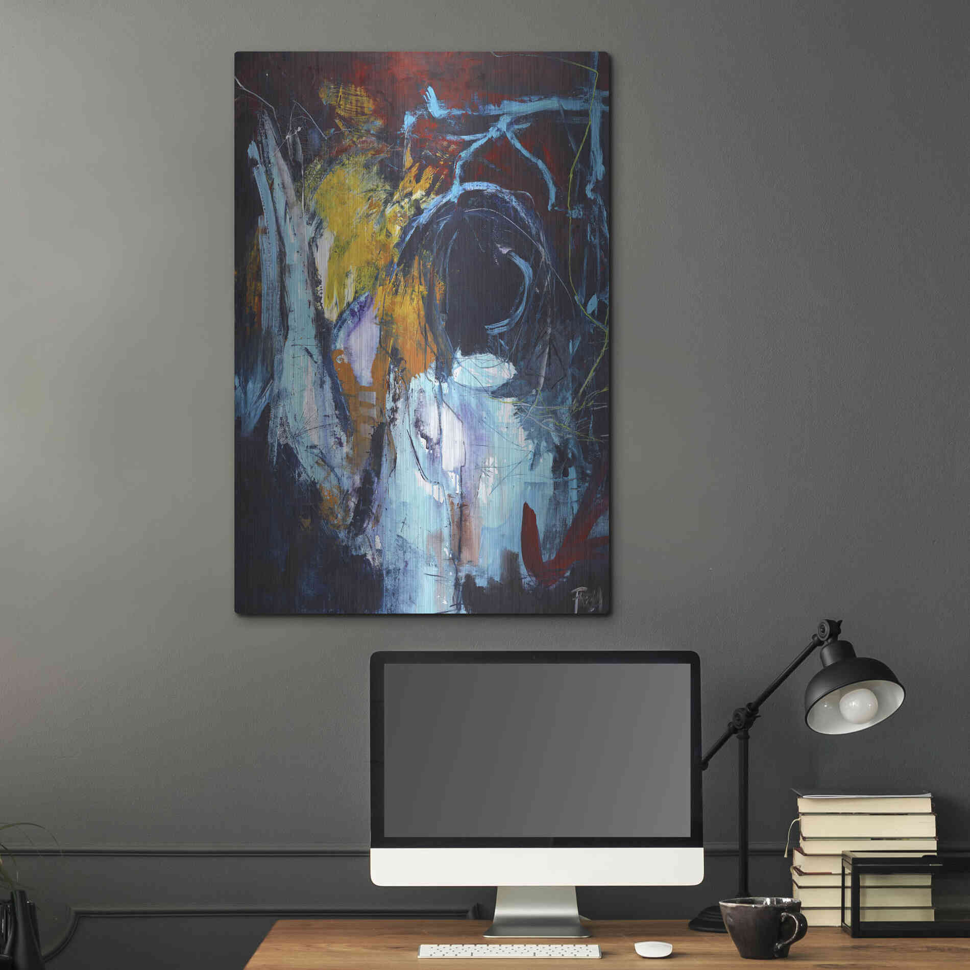 Luxe Metal Art 'Eye of the Storm' by Design Fabrikken, Metal Wall Art,24x36