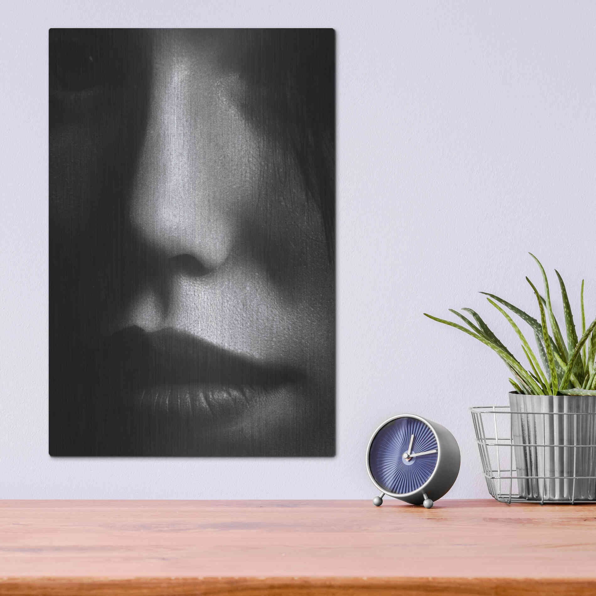 Luxe Metal Art 'Face 2' by Design Fabrikken, Metal Wall Art,12x16