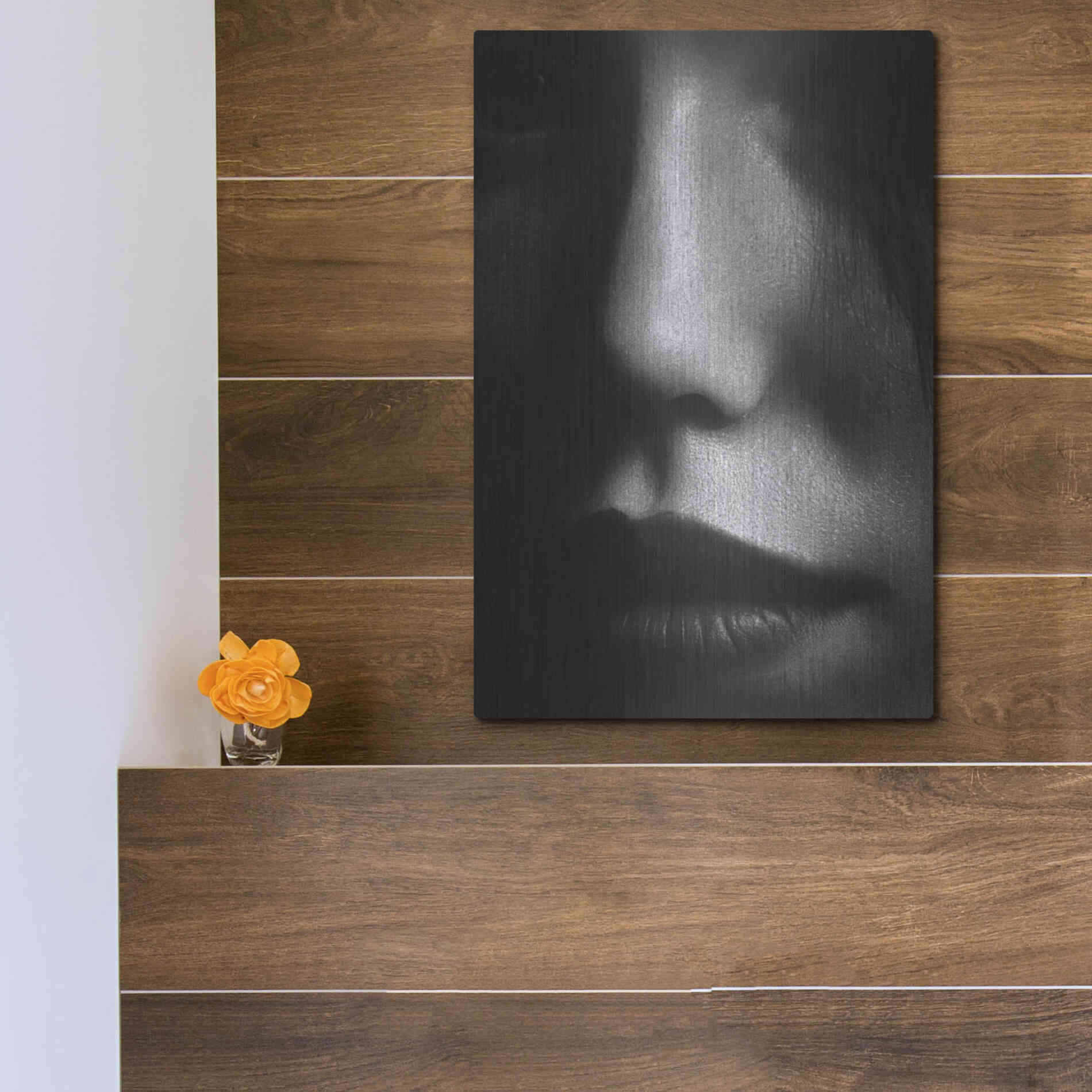 Luxe Metal Art 'Face 2' by Design Fabrikken, Metal Wall Art,12x16
