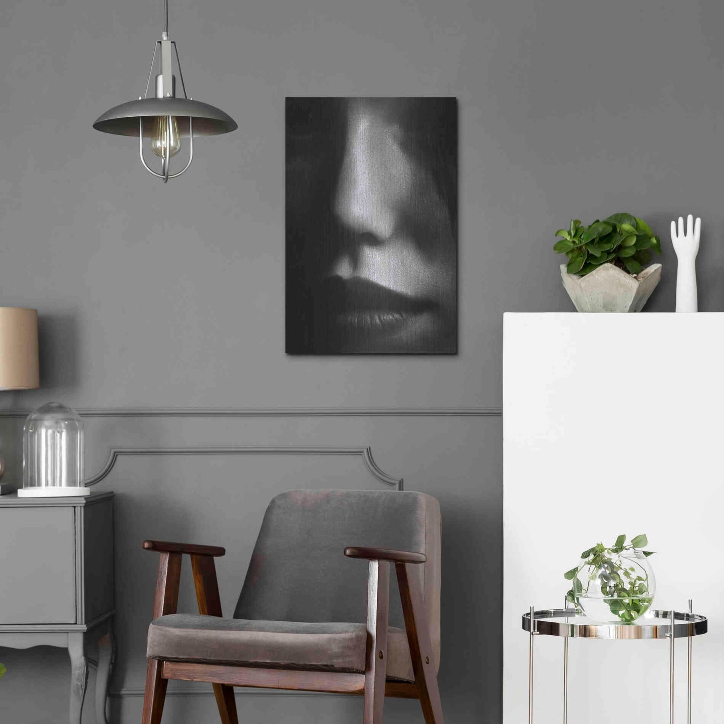 Luxe Metal Art 'Face 2' by Design Fabrikken, Metal Wall Art,16x24