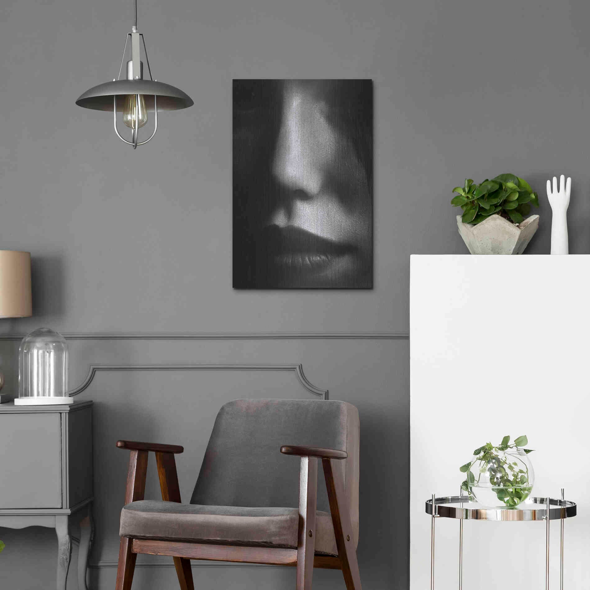 Luxe Metal Art 'Face 2' by Design Fabrikken, Metal Wall Art,16x24