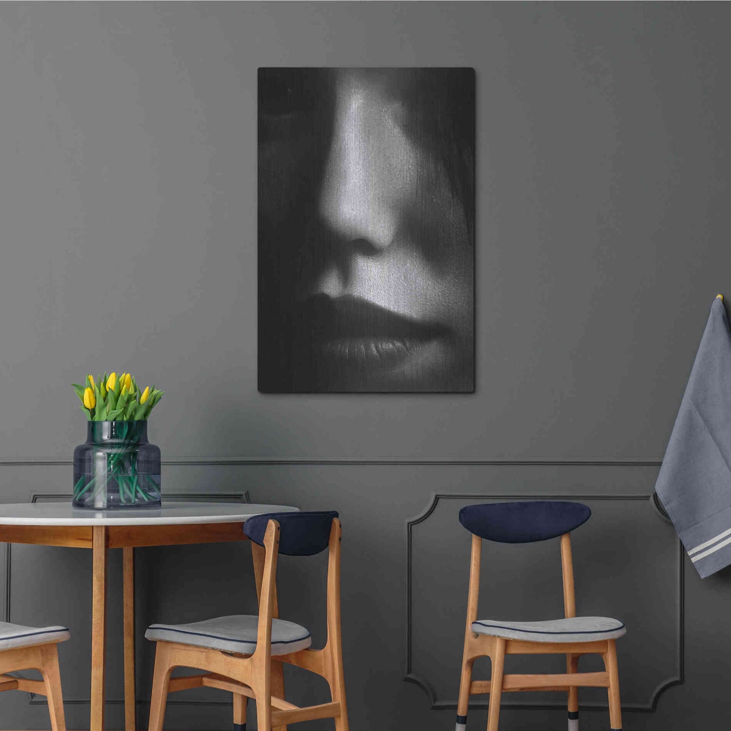 Luxe Metal Art 'Face 2' by Design Fabrikken, Metal Wall Art,24x36