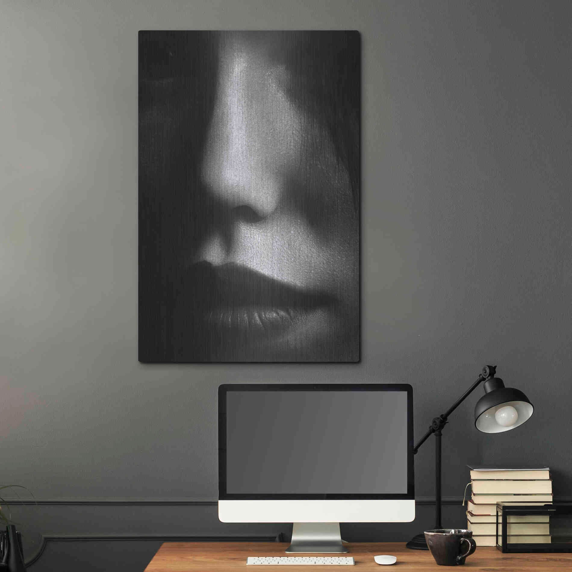 Luxe Metal Art 'Face 2' by Design Fabrikken, Metal Wall Art,24x36