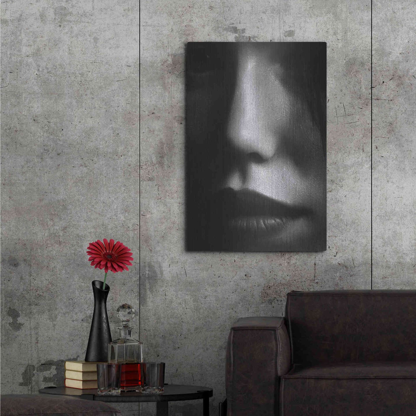 Luxe Metal Art 'Face 2' by Design Fabrikken, Metal Wall Art,24x36