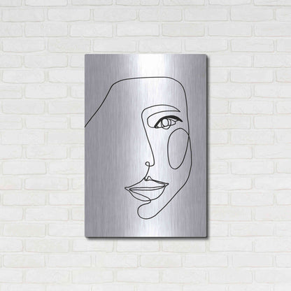 Luxe Metal Art 'Face Line 1' by Design Fabrikken, Metal Wall Art,24x36