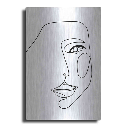 Luxe Metal Art 'Face Line 1' by Design Fabrikken, Metal Wall Art