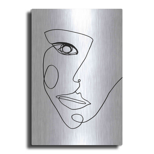 Luxe Metal Art 'Face Line 2' by Design Fabrikken, Metal Wall Art
