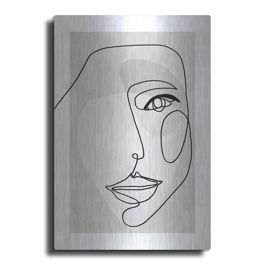 Luxe Metal Art 'Face Line 3' by Design Fabrikken, Metal Wall Art