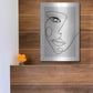 Luxe Metal Art 'Face Line 4' by Design Fabrikken, Metal Wall Art,12x16