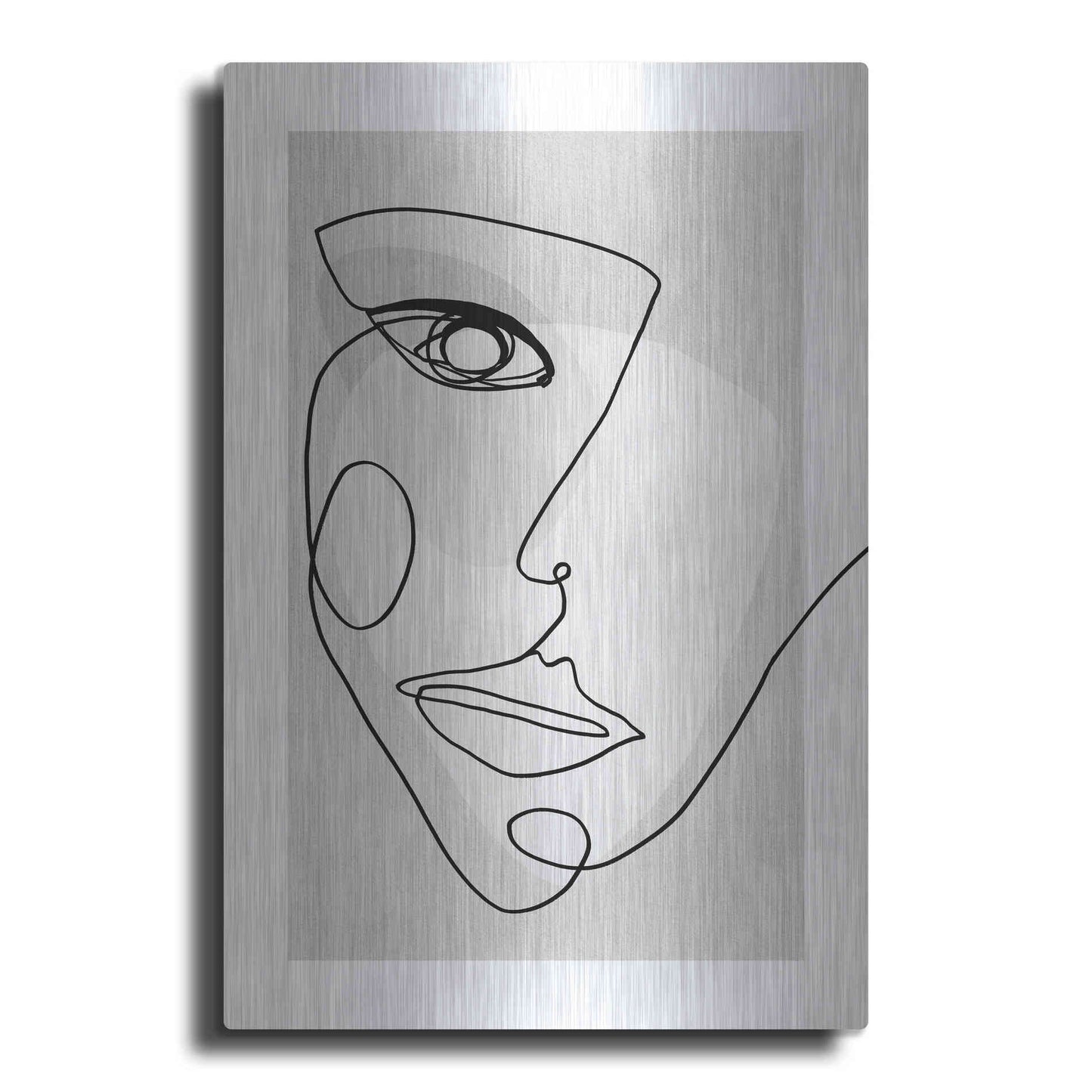 Luxe Metal Art 'Face Line 4' by Design Fabrikken, Metal Wall Art