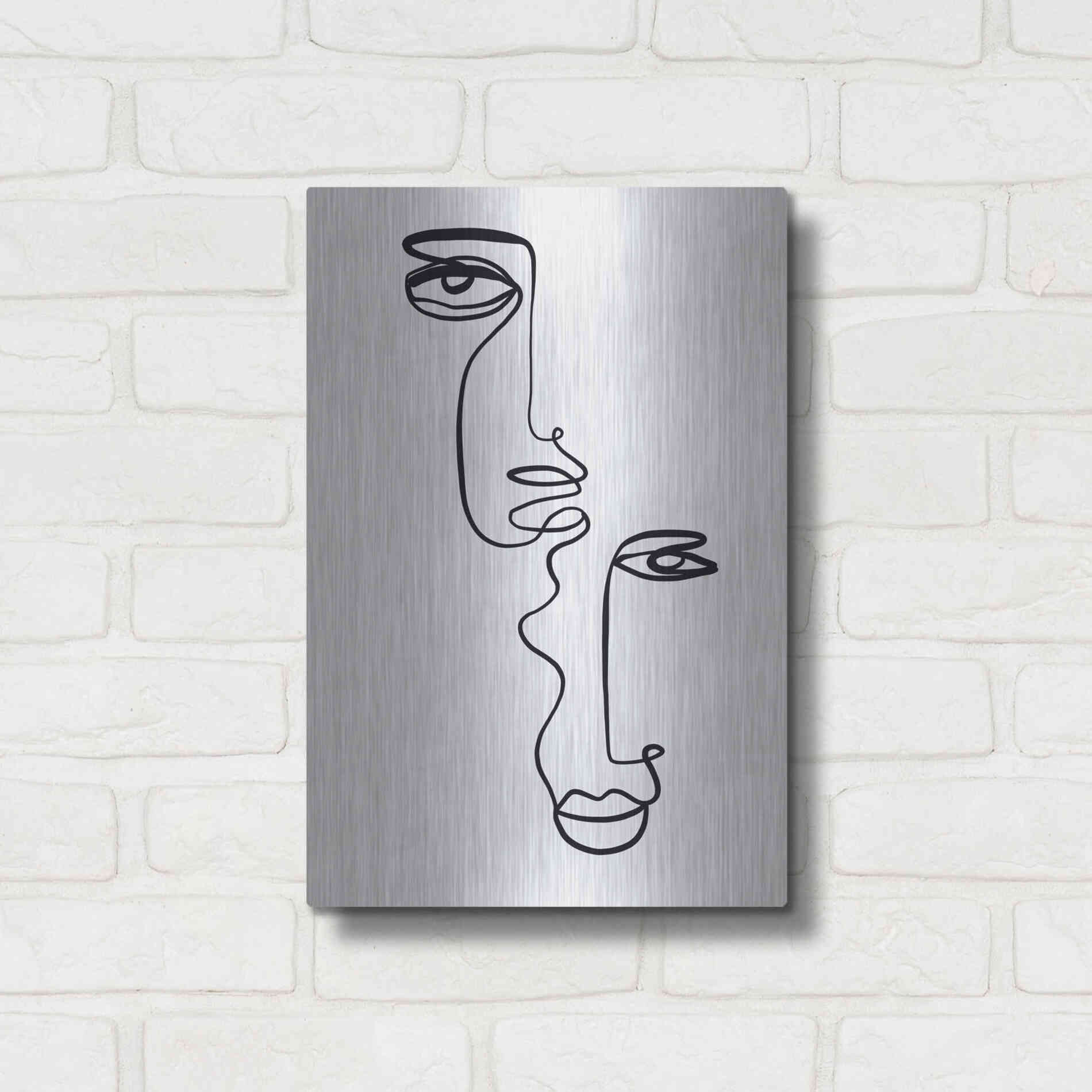 Luxe Metal Art 'Faces 2' by Design Fabrikken, Metal Wall Art,12x16