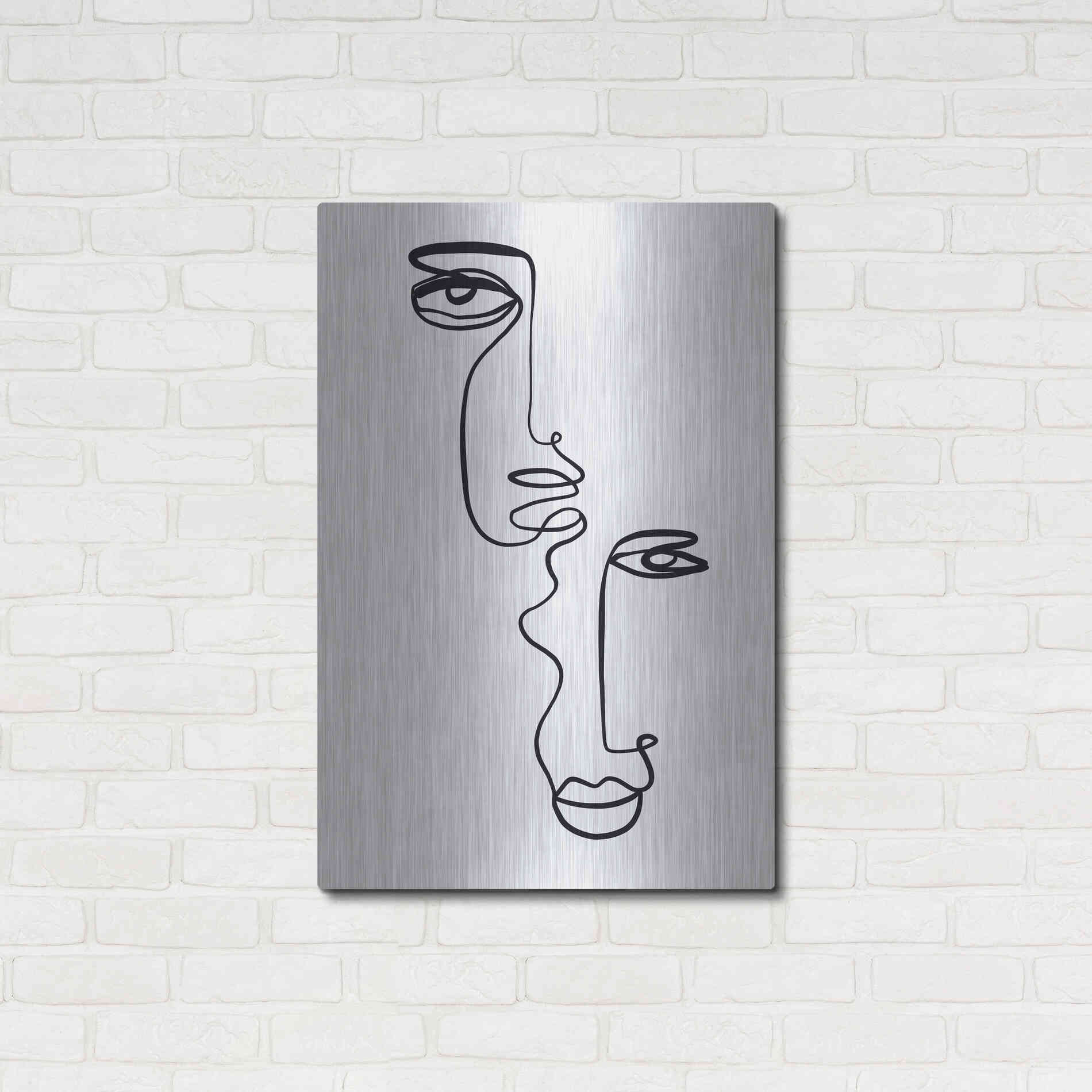 Luxe Metal Art 'Faces 2' by Design Fabrikken, Metal Wall Art,24x36