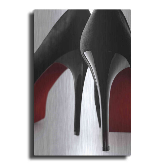 Luxe Metal Art 'Fashion Red 1' by Design Fabrikken, Metal Wall Art