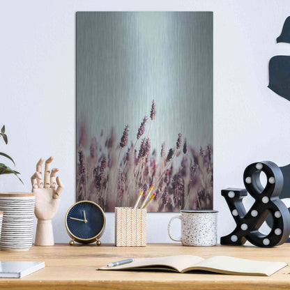 Luxe Metal Art 'Field Haze' by Design Fabrikken, Metal Wall Art,12x16