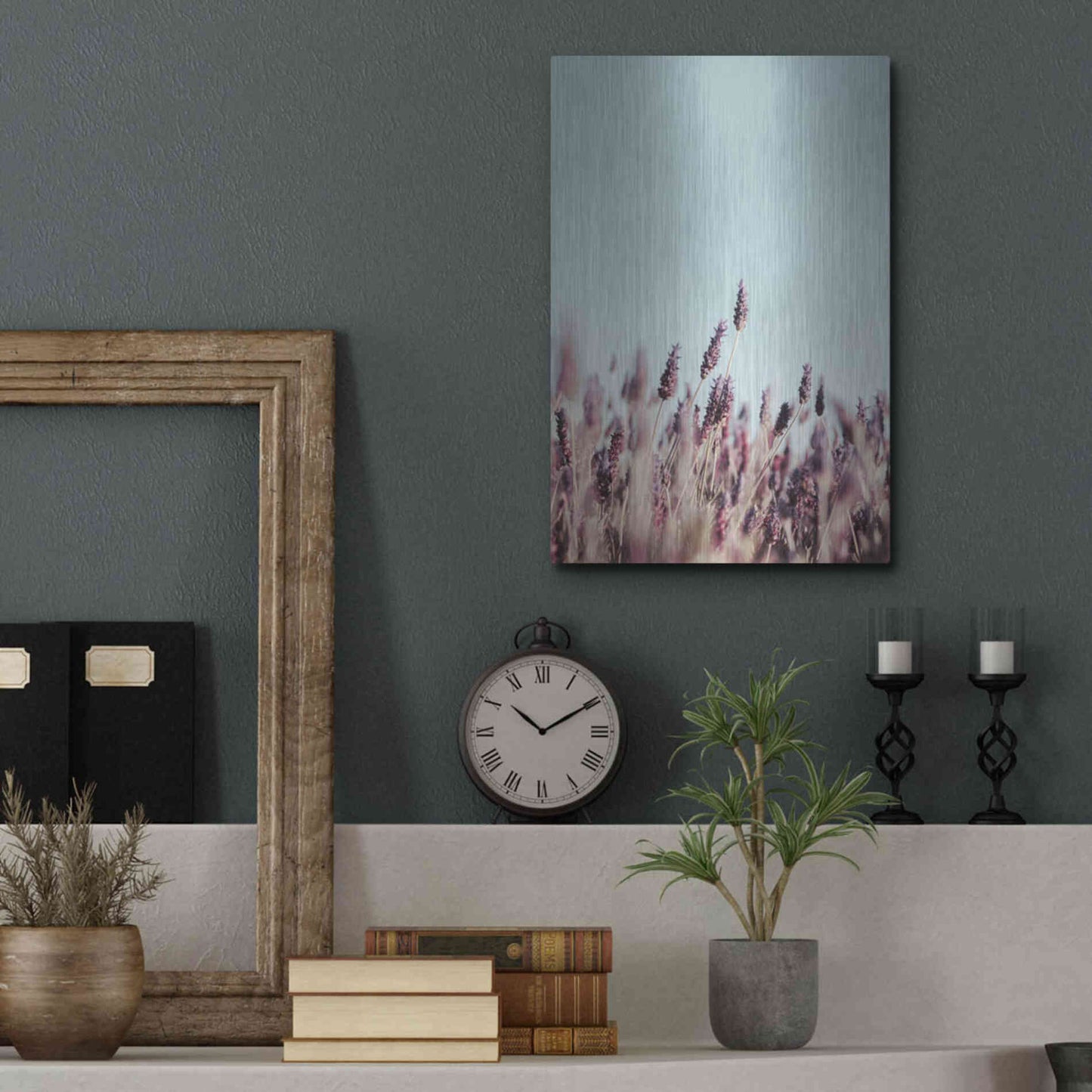 Luxe Metal Art 'Field Haze' by Design Fabrikken, Metal Wall Art,12x16