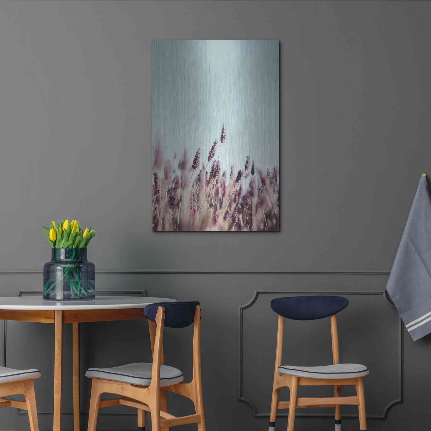 Luxe Metal Art 'Field Haze' by Design Fabrikken, Metal Wall Art,24x36