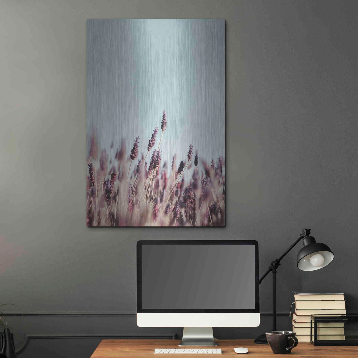 Luxe Metal Art 'Field Haze' by Design Fabrikken, Metal Wall Art,24x36