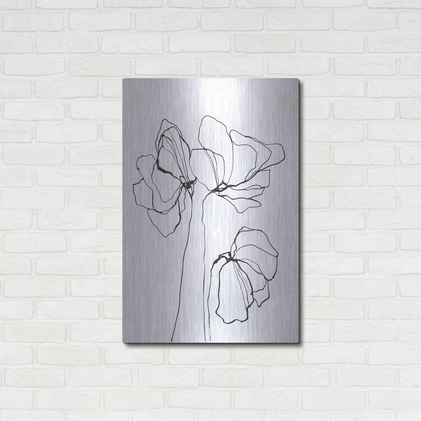 Luxe Metal Art 'Fine Line 6' by Design Fabrikken, Metal Wall Art,24x36