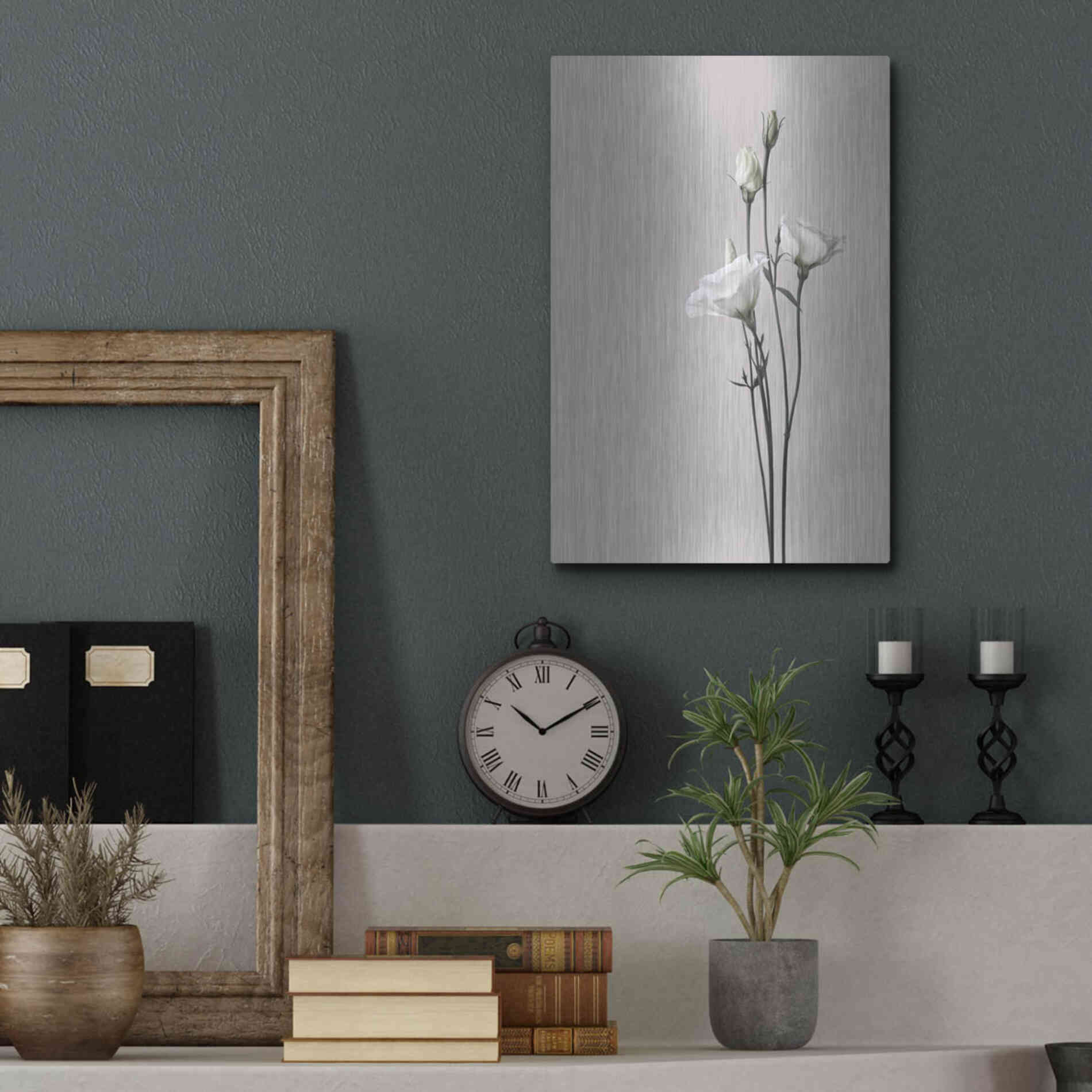 Luxe Metal Art 'Flower 2' by Design Fabrikken, Metal Wall Art,12x16