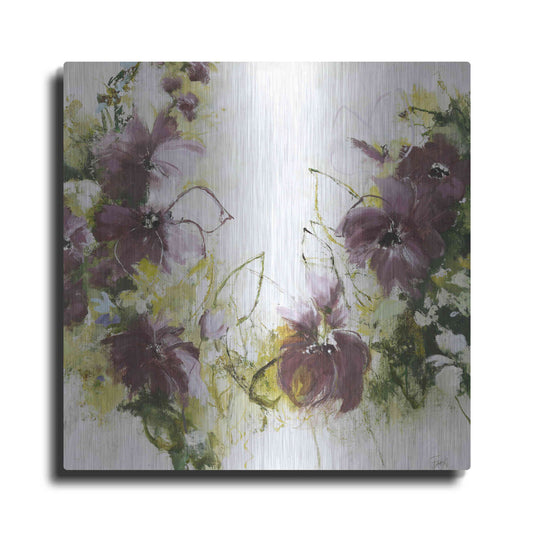 Luxe Metal Art 'Flower Blush 1' by Design Fabrikken, Metal Wall Art