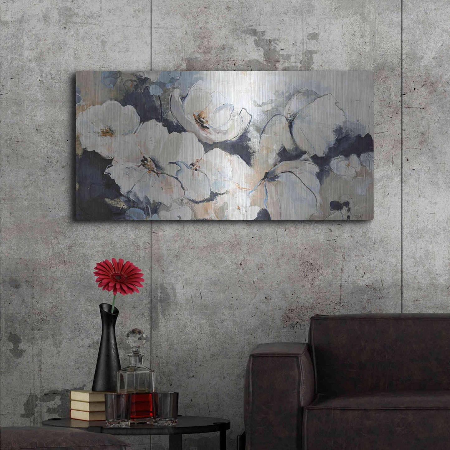 Luxe Metal Art 'Flower Varity 2' by Design Fabrikken, Metal Wall Art,48x24