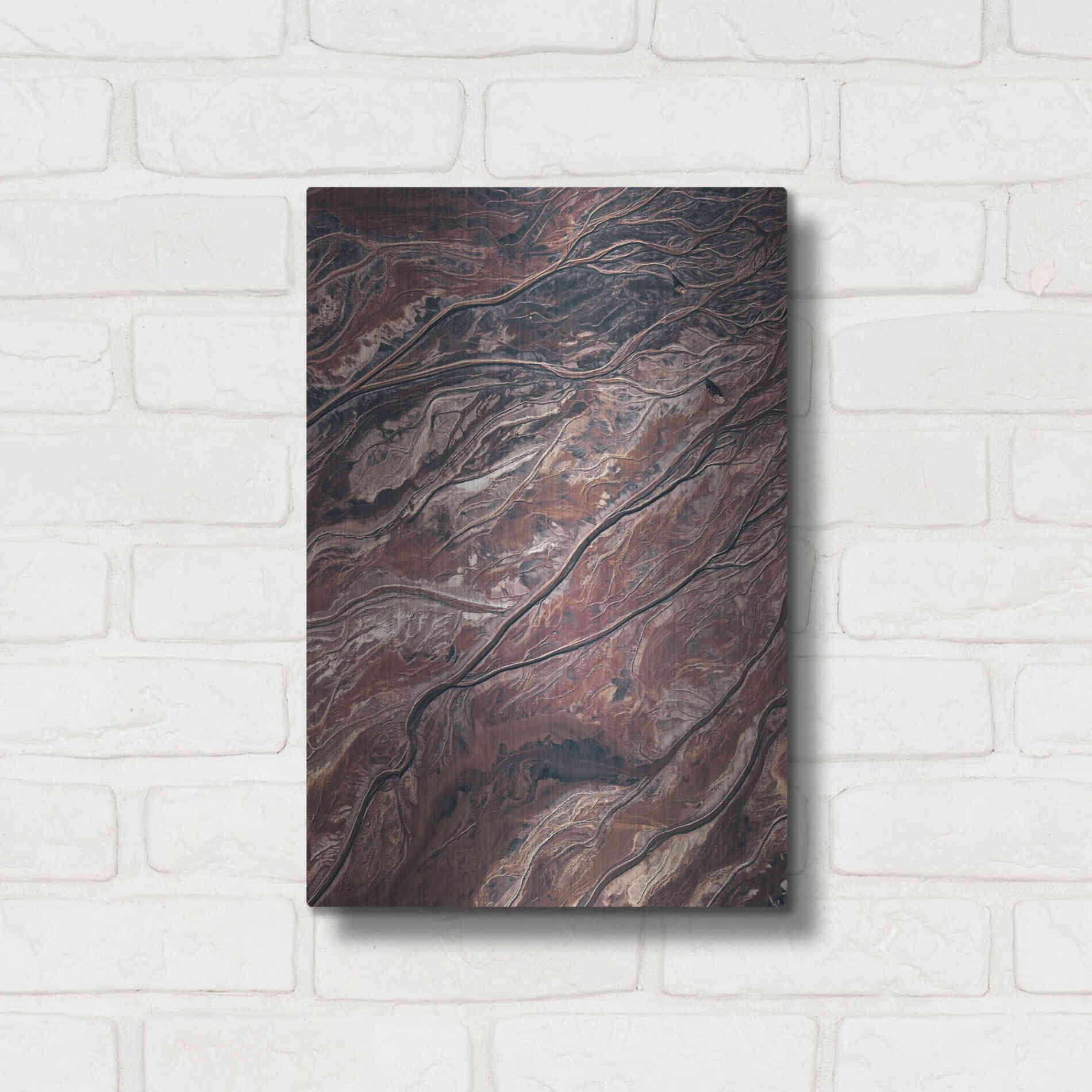 Luxe Metal Art 'From Above 1' by Design Fabrikken, Metal Wall Art,12x16