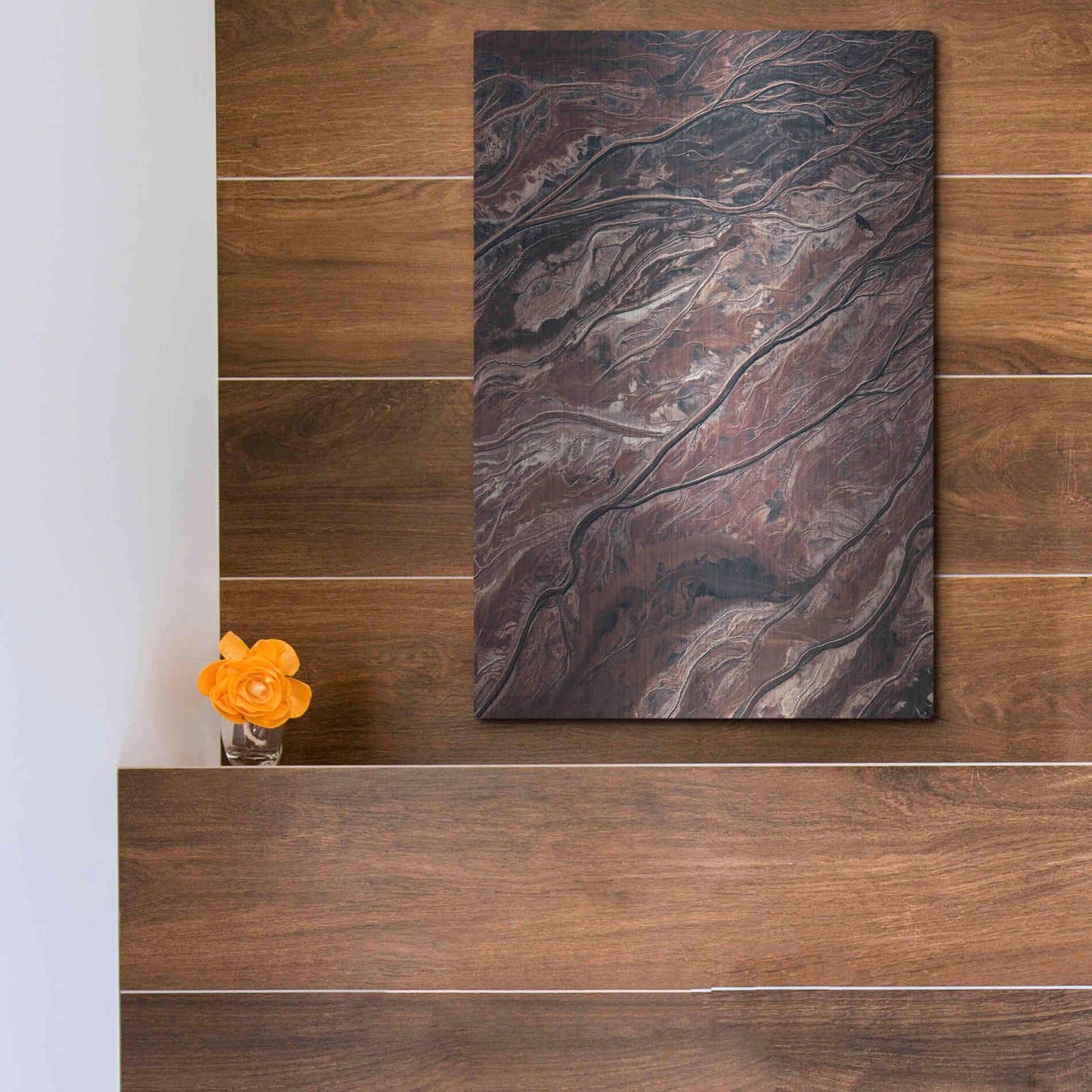 Luxe Metal Art 'From Above 1' by Design Fabrikken, Metal Wall Art,12x16