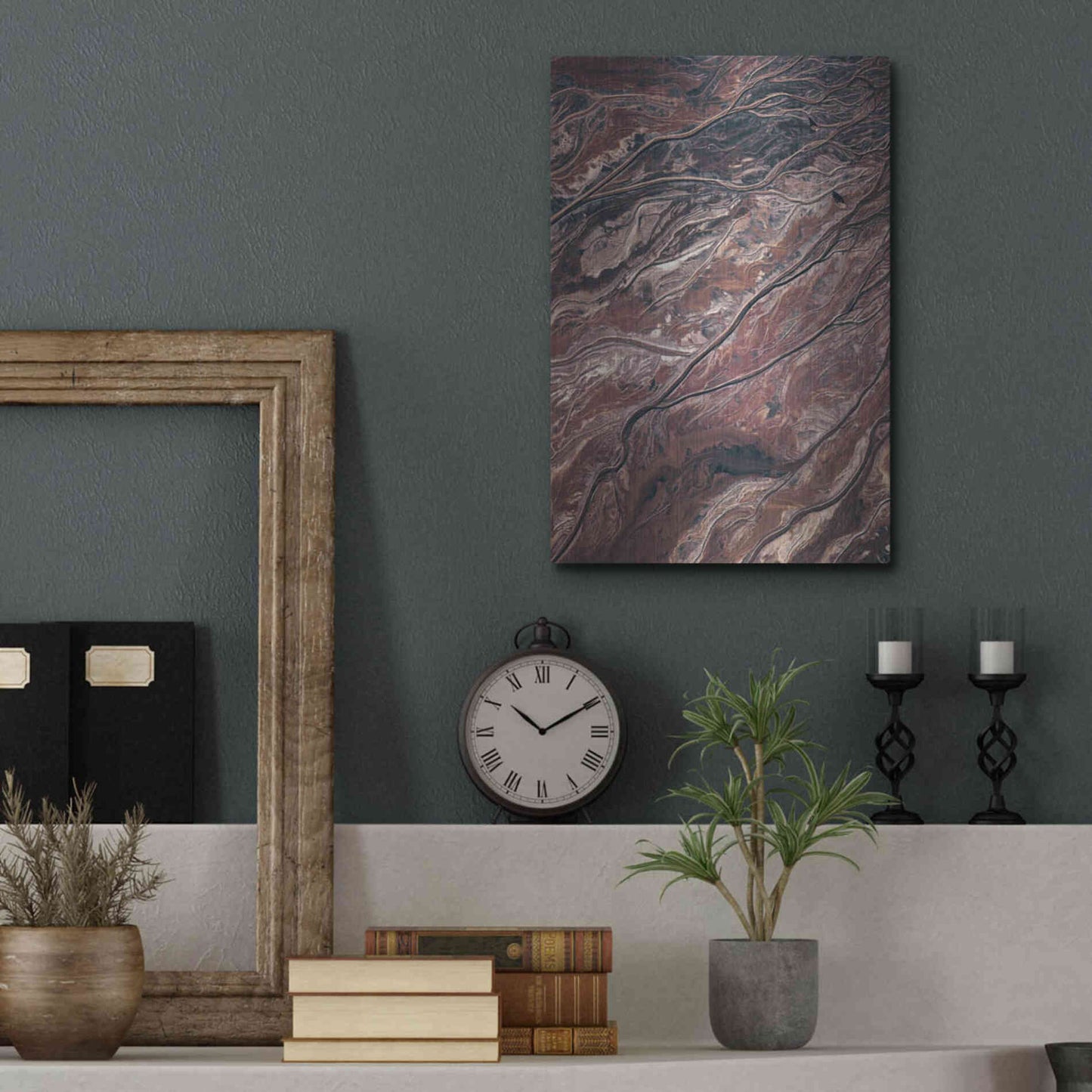 Luxe Metal Art 'From Above 1' by Design Fabrikken, Metal Wall Art,12x16