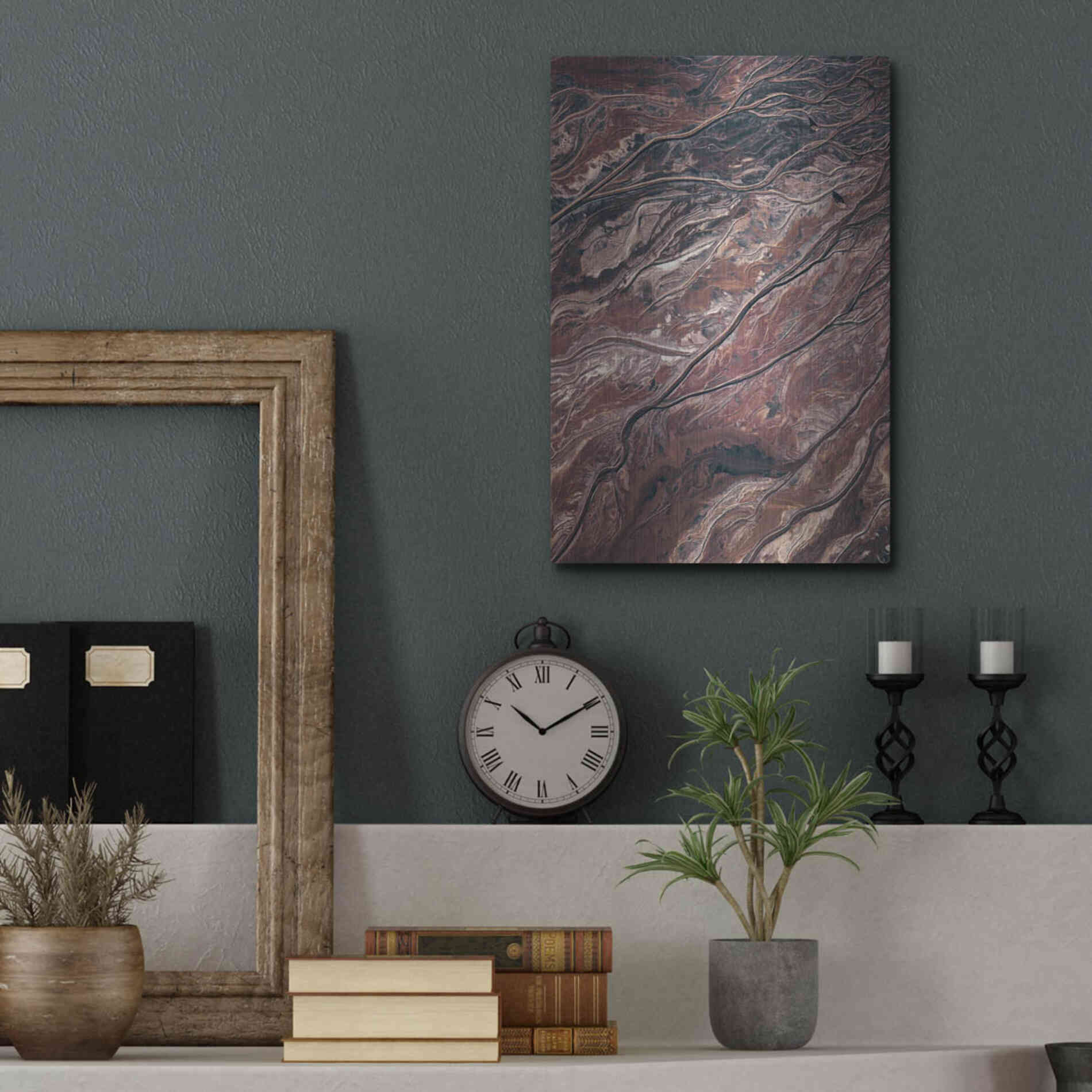 Luxe Metal Art 'From Above 1' by Design Fabrikken, Metal Wall Art,12x16