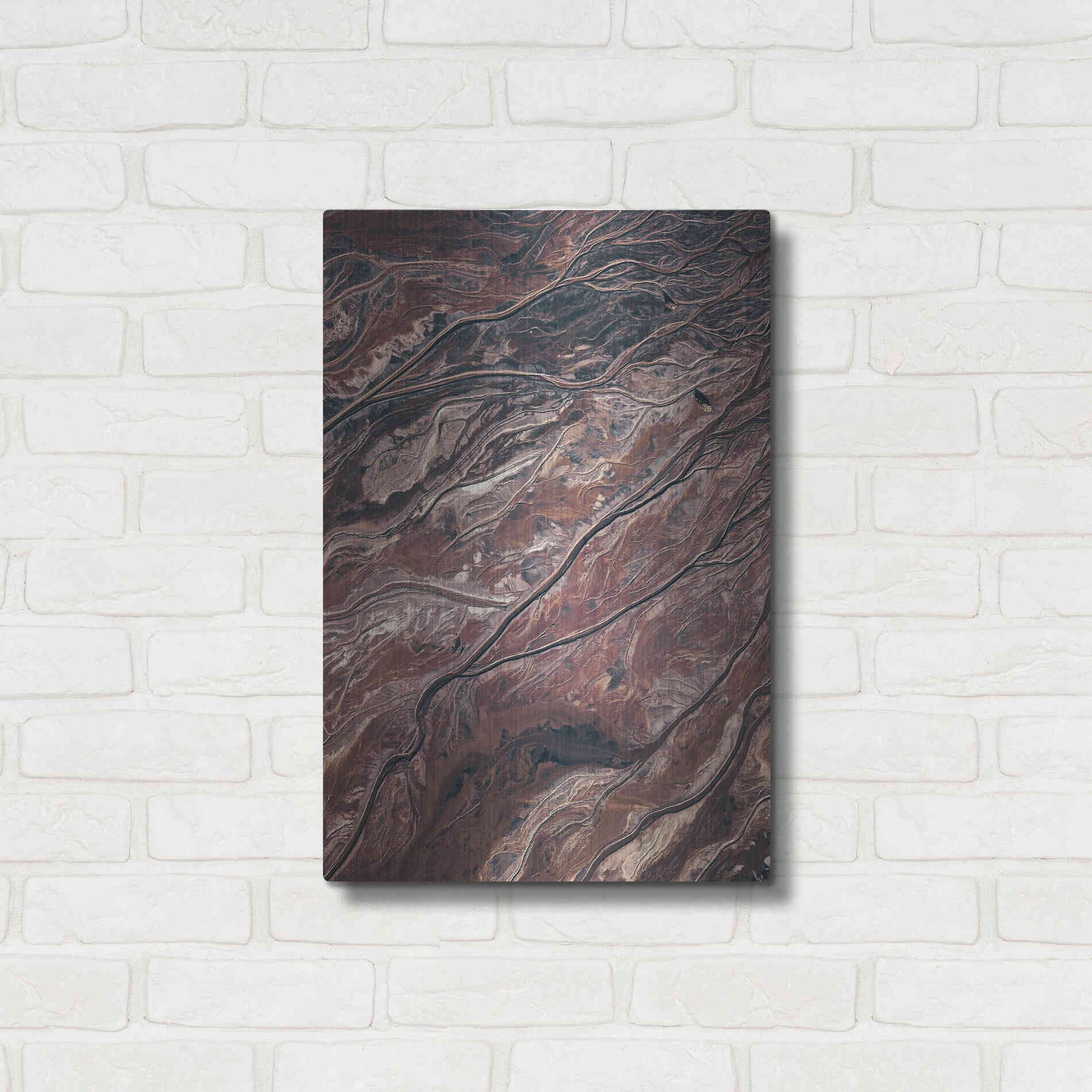 Luxe Metal Art 'From Above 1' by Design Fabrikken, Metal Wall Art,16x24