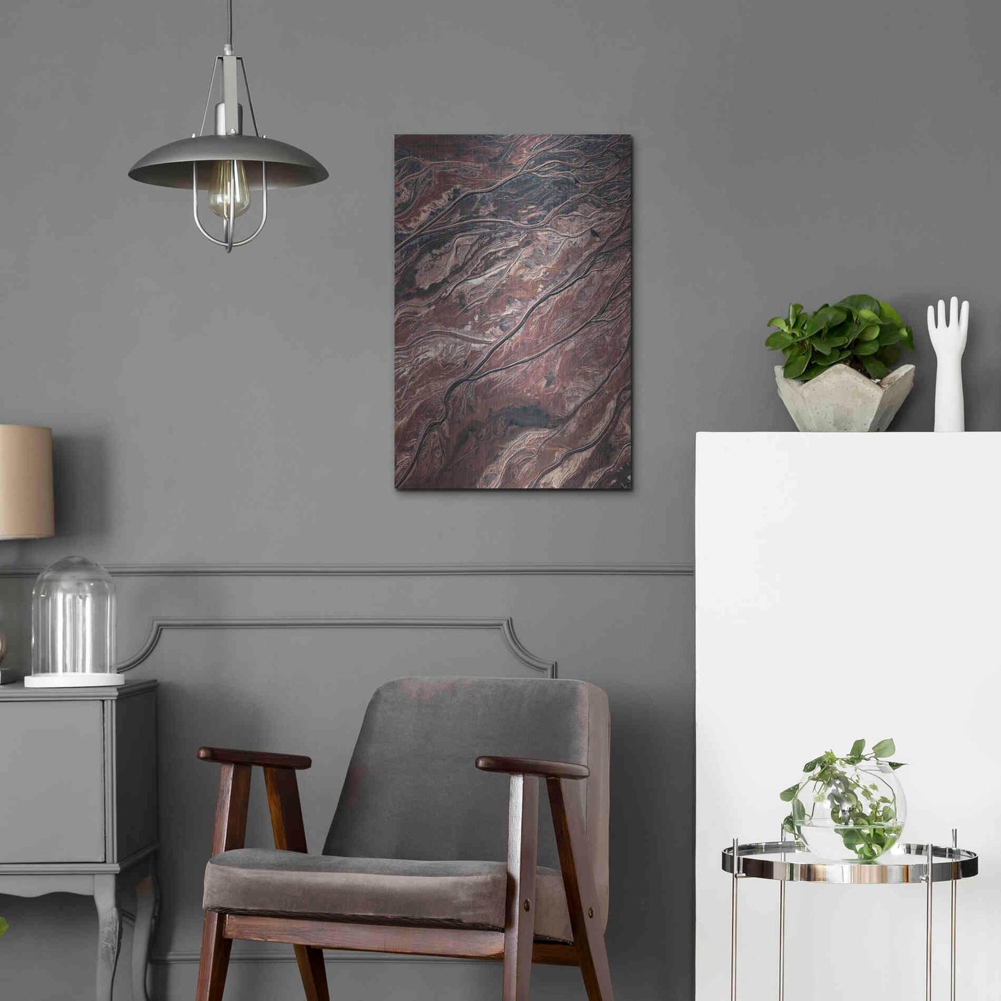 Luxe Metal Art 'From Above 1' by Design Fabrikken, Metal Wall Art,16x24