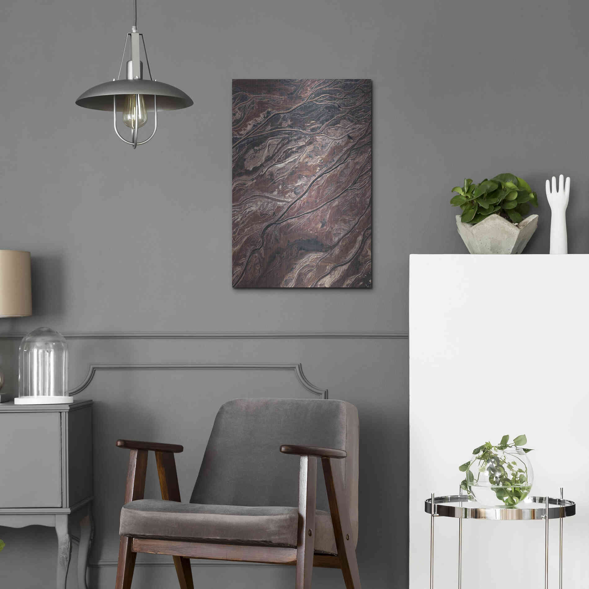 Luxe Metal Art 'From Above 1' by Design Fabrikken, Metal Wall Art,16x24