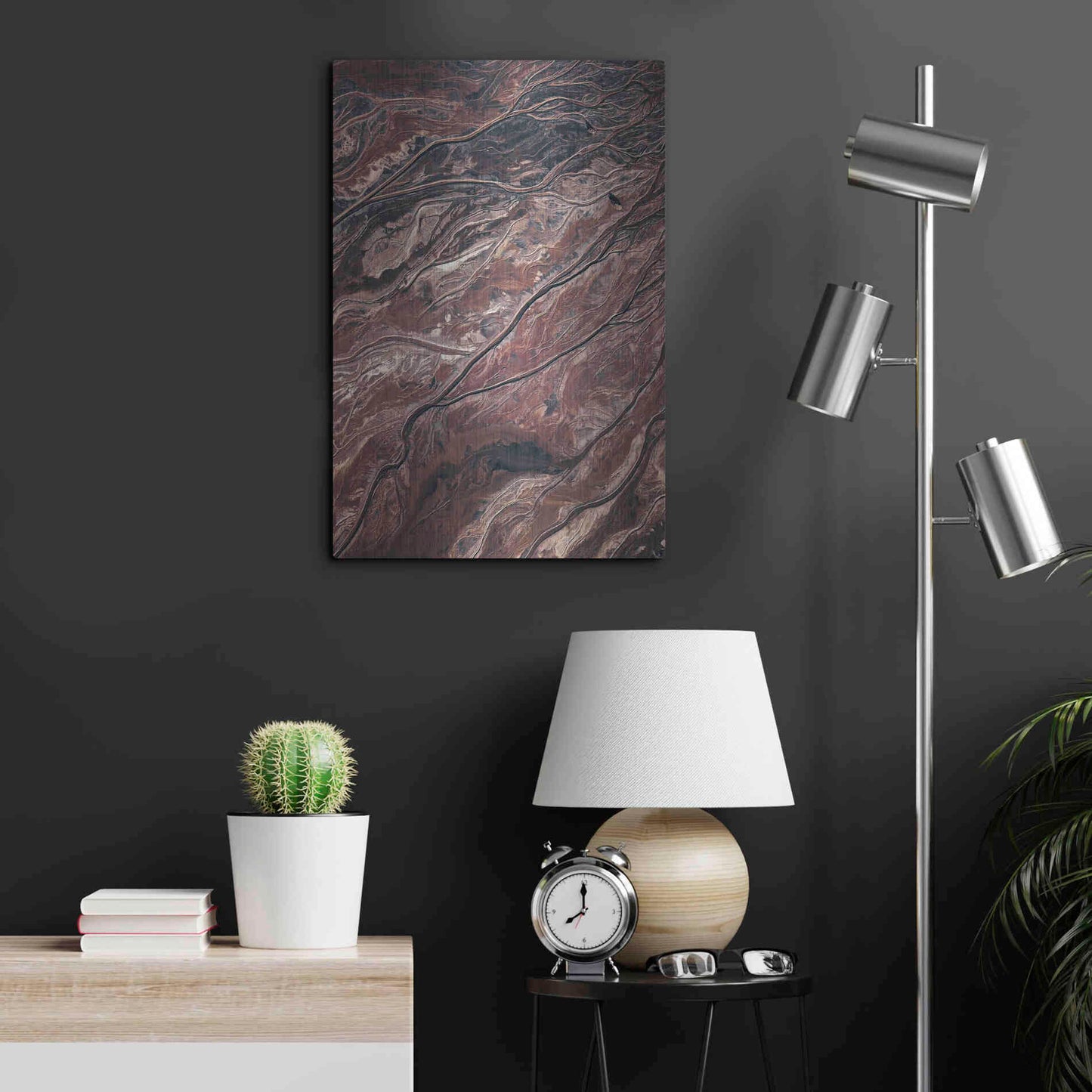 Luxe Metal Art 'From Above 1' by Design Fabrikken, Metal Wall Art,16x24