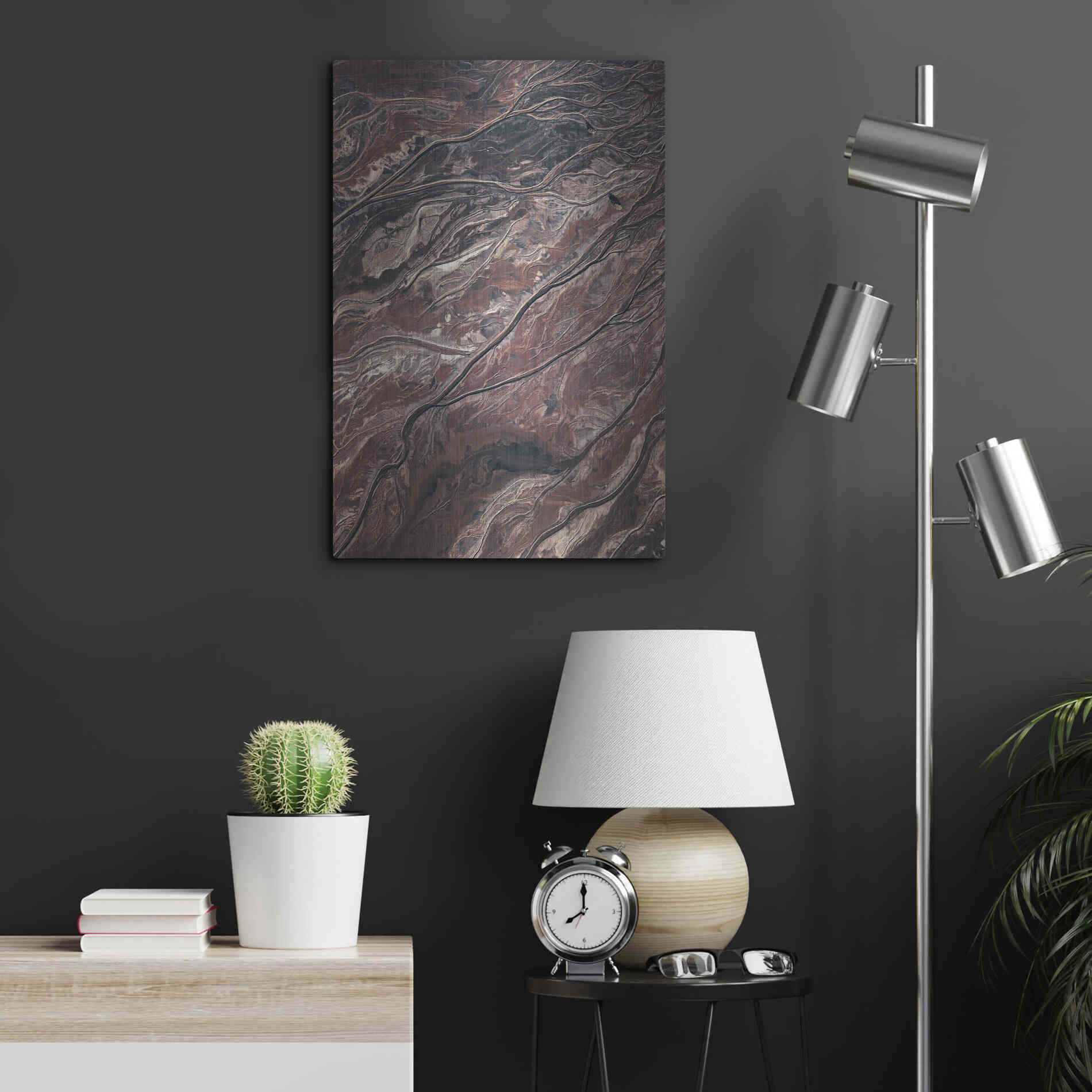 Luxe Metal Art 'From Above 1' by Design Fabrikken, Metal Wall Art,16x24