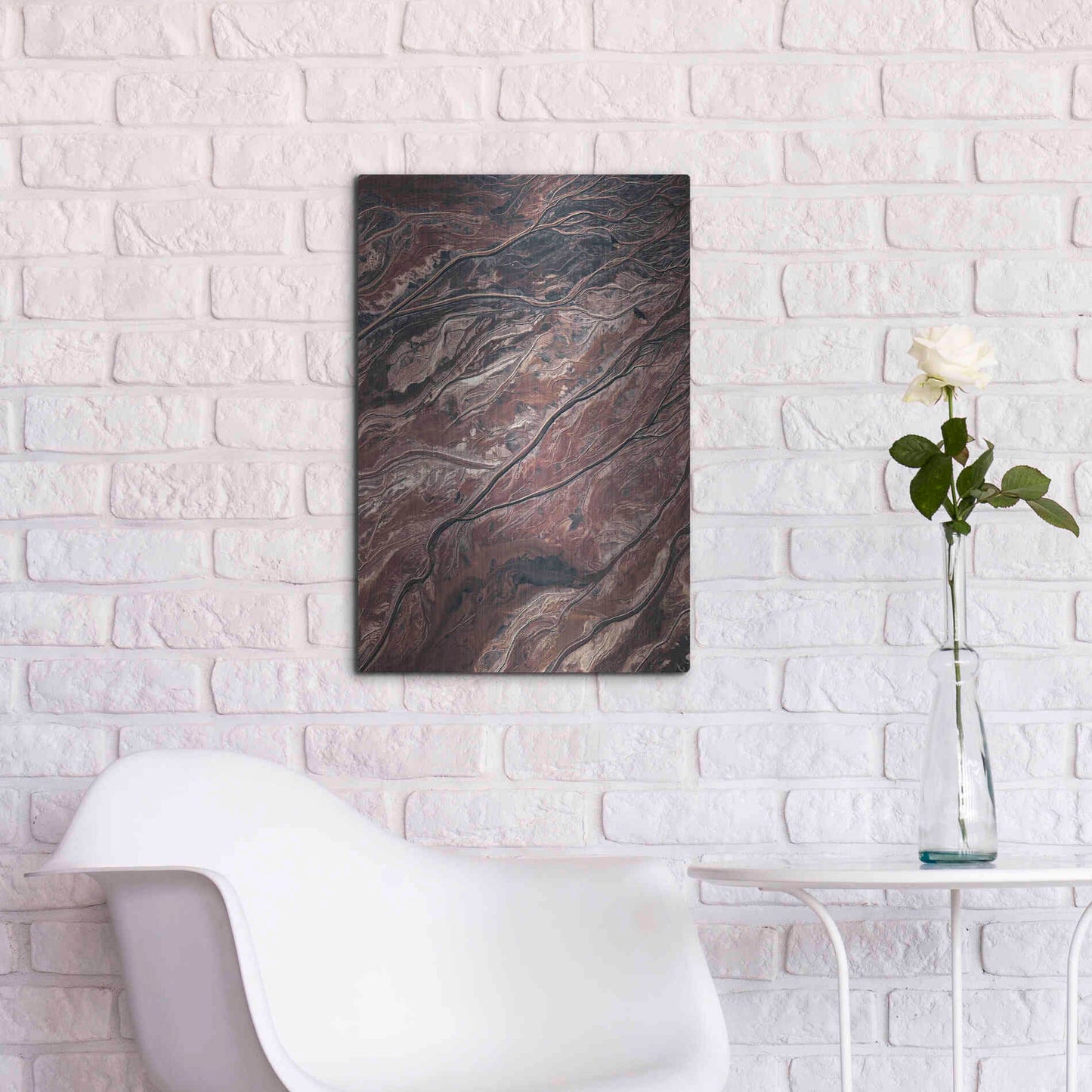 Luxe Metal Art 'From Above 1' by Design Fabrikken, Metal Wall Art,16x24