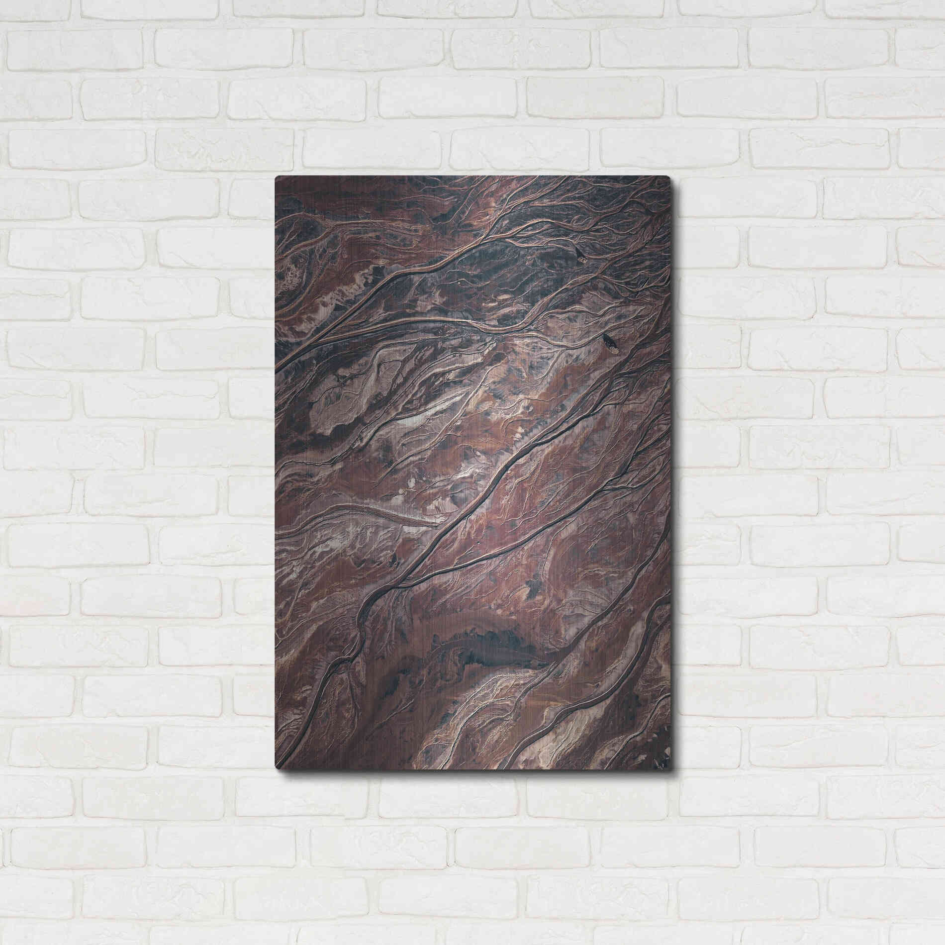 Luxe Metal Art 'From Above 1' by Design Fabrikken, Metal Wall Art,24x36