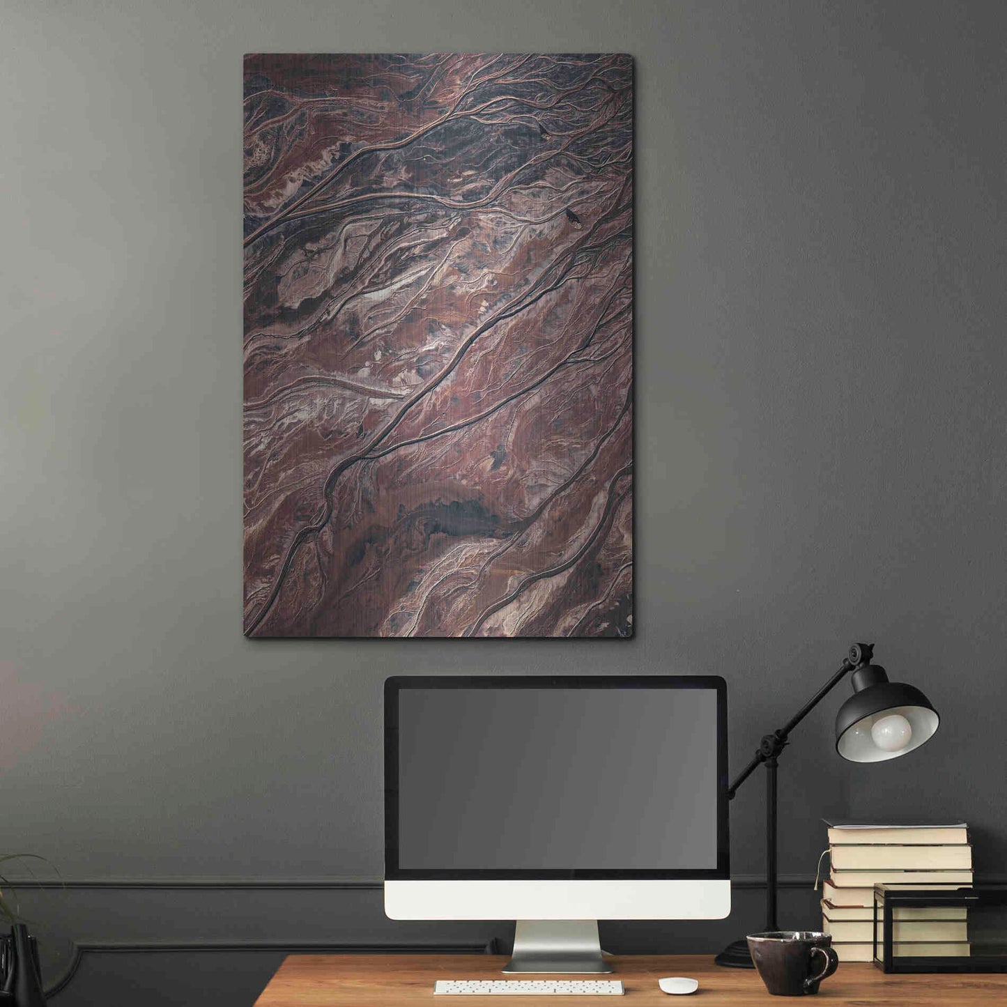 Luxe Metal Art 'From Above 1' by Design Fabrikken, Metal Wall Art,24x36