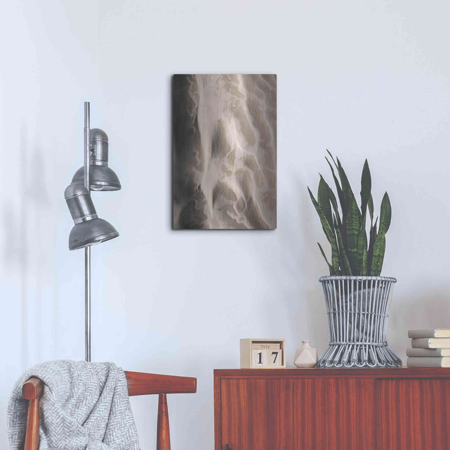 Luxe Metal Art 'From Above 3' by Design Fabrikken, Metal Wall Art,16x24