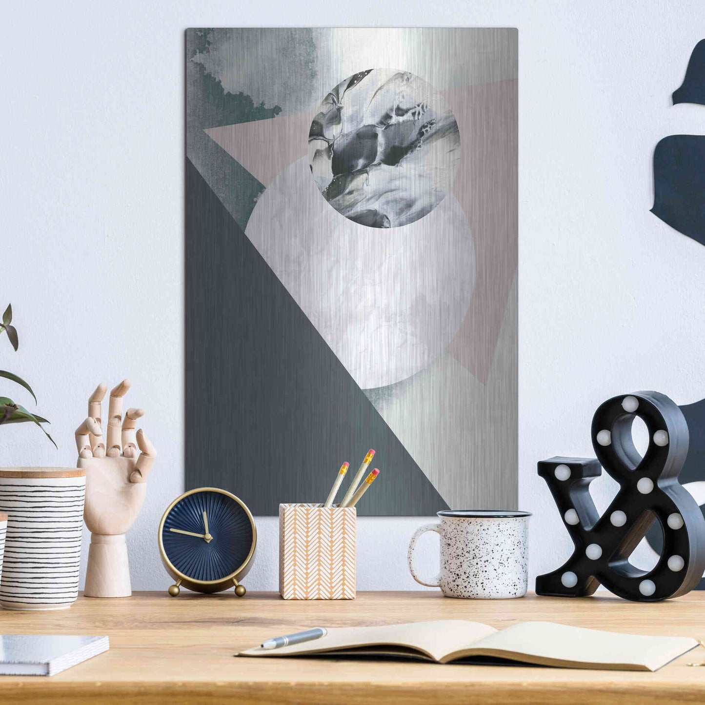 Luxe Metal Art 'Geologica' by Design Fabrikken, Metal Wall Art,12x16